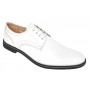 Pantofi Derby bărbați albi din piele naturală cu talpă neagră GKR103AB